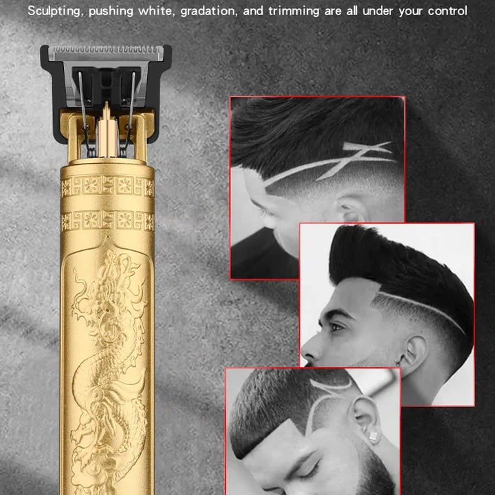 2024 New Vintage T9 Hair Cutting Machine Men's Electric Shaver Rechargeable Hair Trimmer Beard Clipper Barber Hair Cut Hot Sale